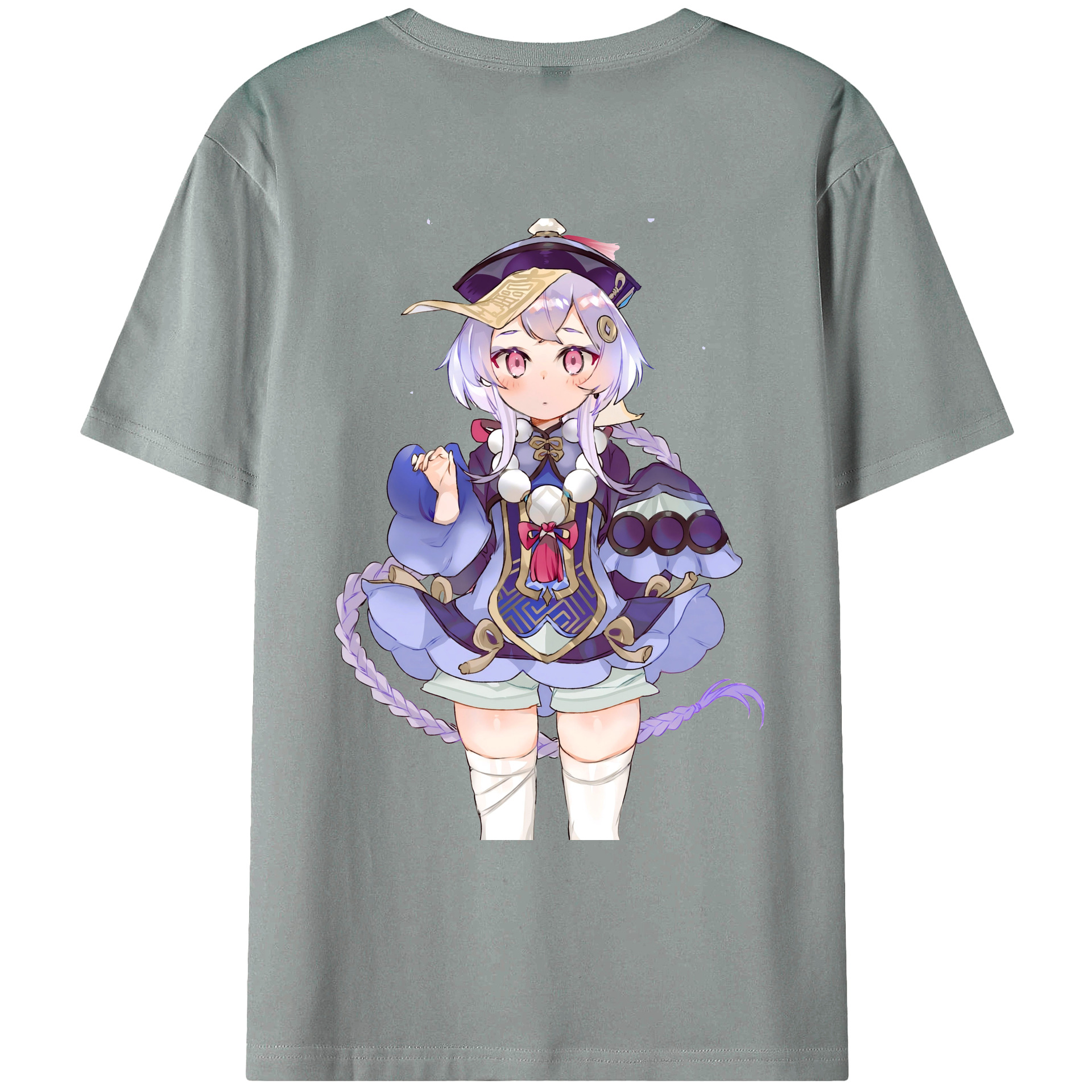 げんし神 七七 なな  genshin Nana 綿100％ メンズ半袖Tシャツ（バックプリント） 通気性